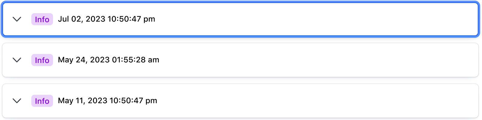 Keyboard accordion navigation example