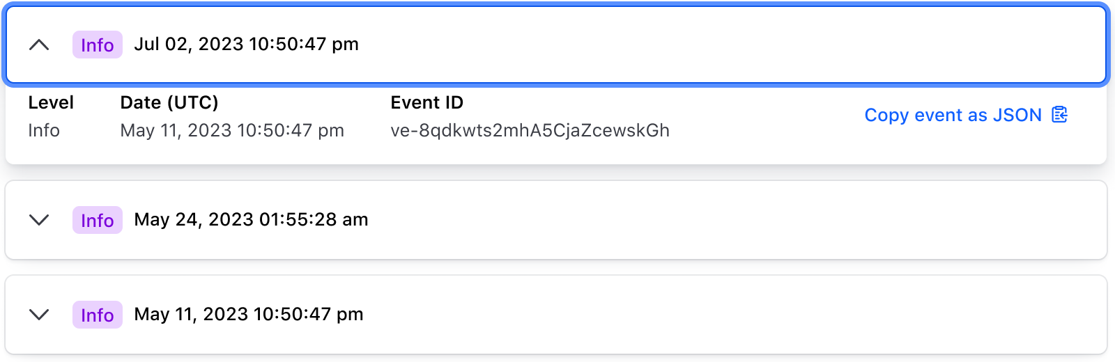 Keyboard accordion navigation example