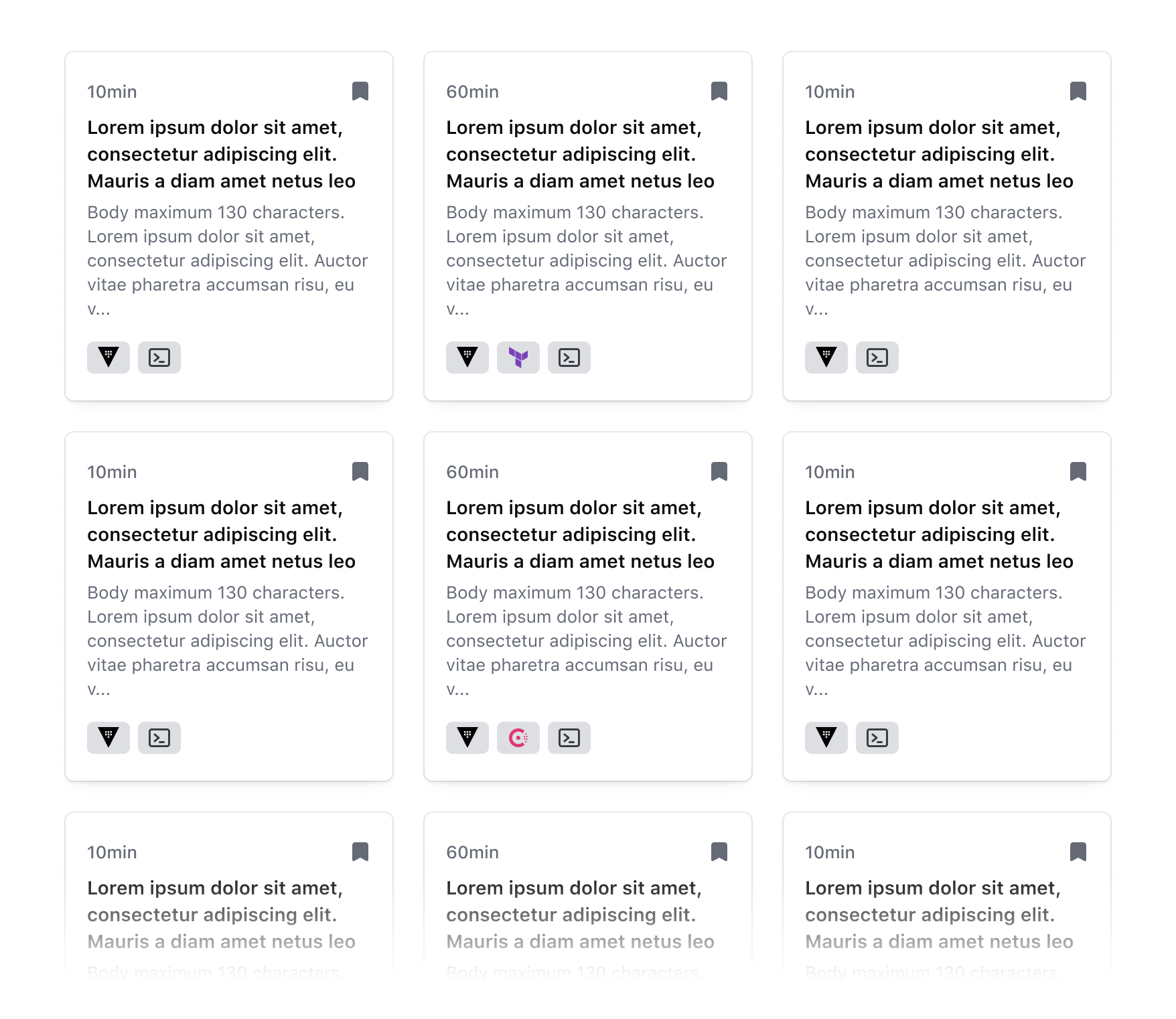 Data set implemented using a grid of multiple HDS Card components 